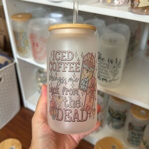 Ice Coffee Halloween Can Glass Cup